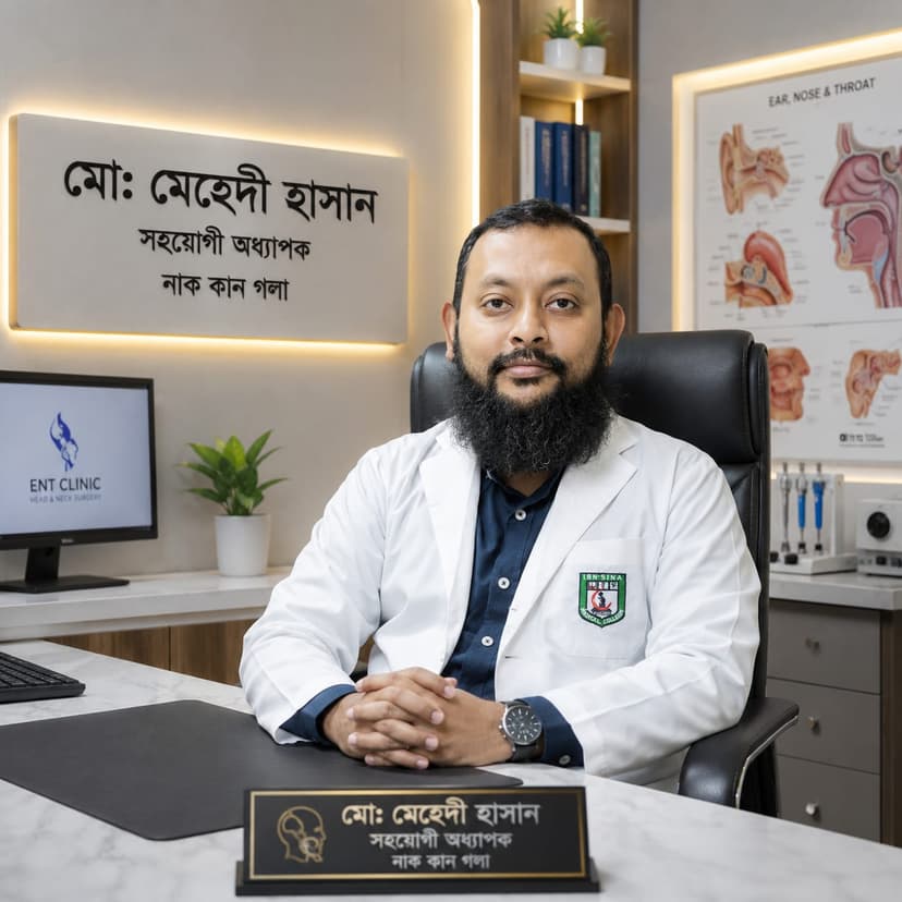 ডাঃ মোঃ মেহেদী হাসান - নাক, কান ও গলা বিশেষজ্ঞ, ডক্টরস হাসপাতাল কুমিল্লা